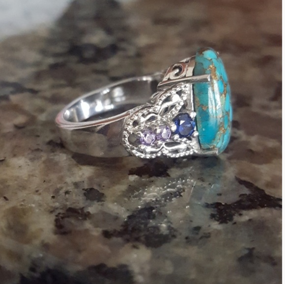 Mojave blue turquoise ring - Picture 2 of 5
